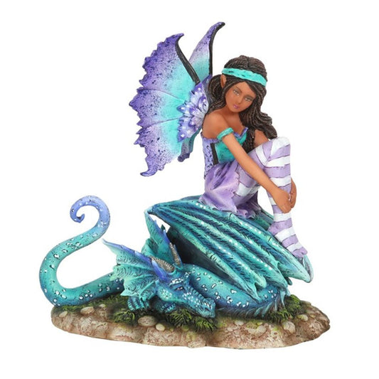 Dragon Perch Fairy Figurine by Amy Brown - 16cm