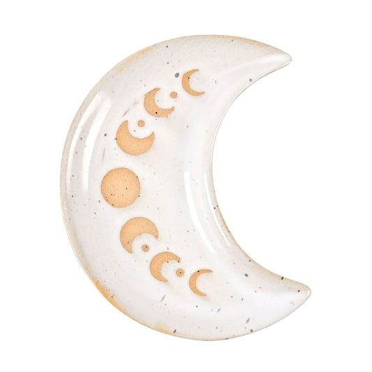 Moon Phase Crescent Ceramic Trinket Tray -12cm