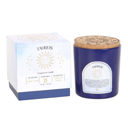 II Taurus Amber & Vanilla Gemstone Zodiac Candle II