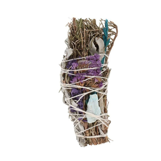 Ritual Wand Smudge Stick with Rosemary, Sage and Aventurine - 6inch