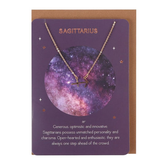 II Sagittarius Zodiac Necklace Card II