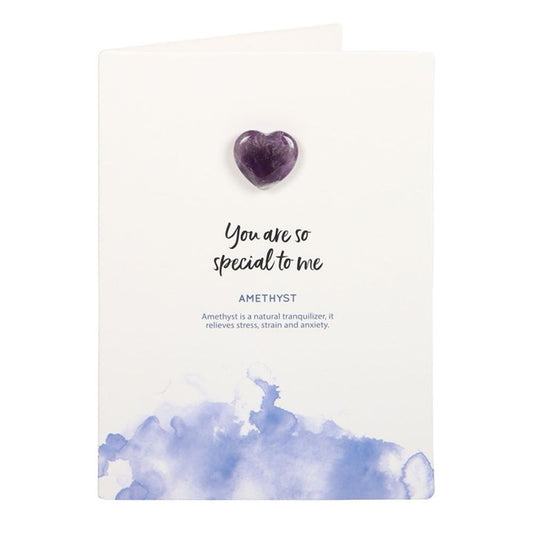 II Special To Me Amethyst Crystal Heart Greeting Card II