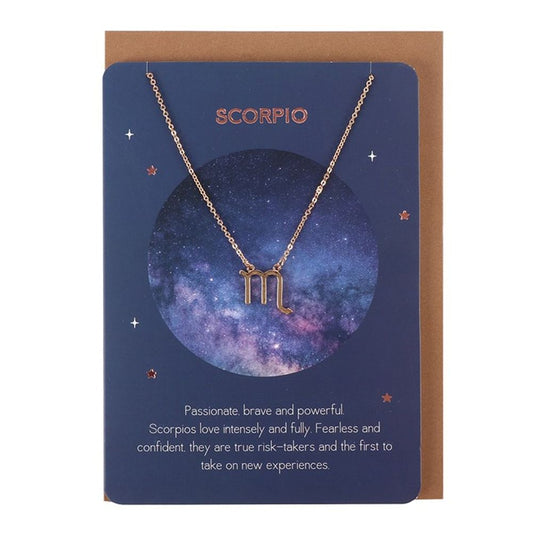 II Scorpio Zodiac Necklace Card II