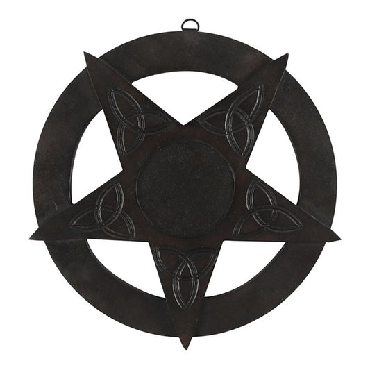 Black Wood Pentagram -12"
