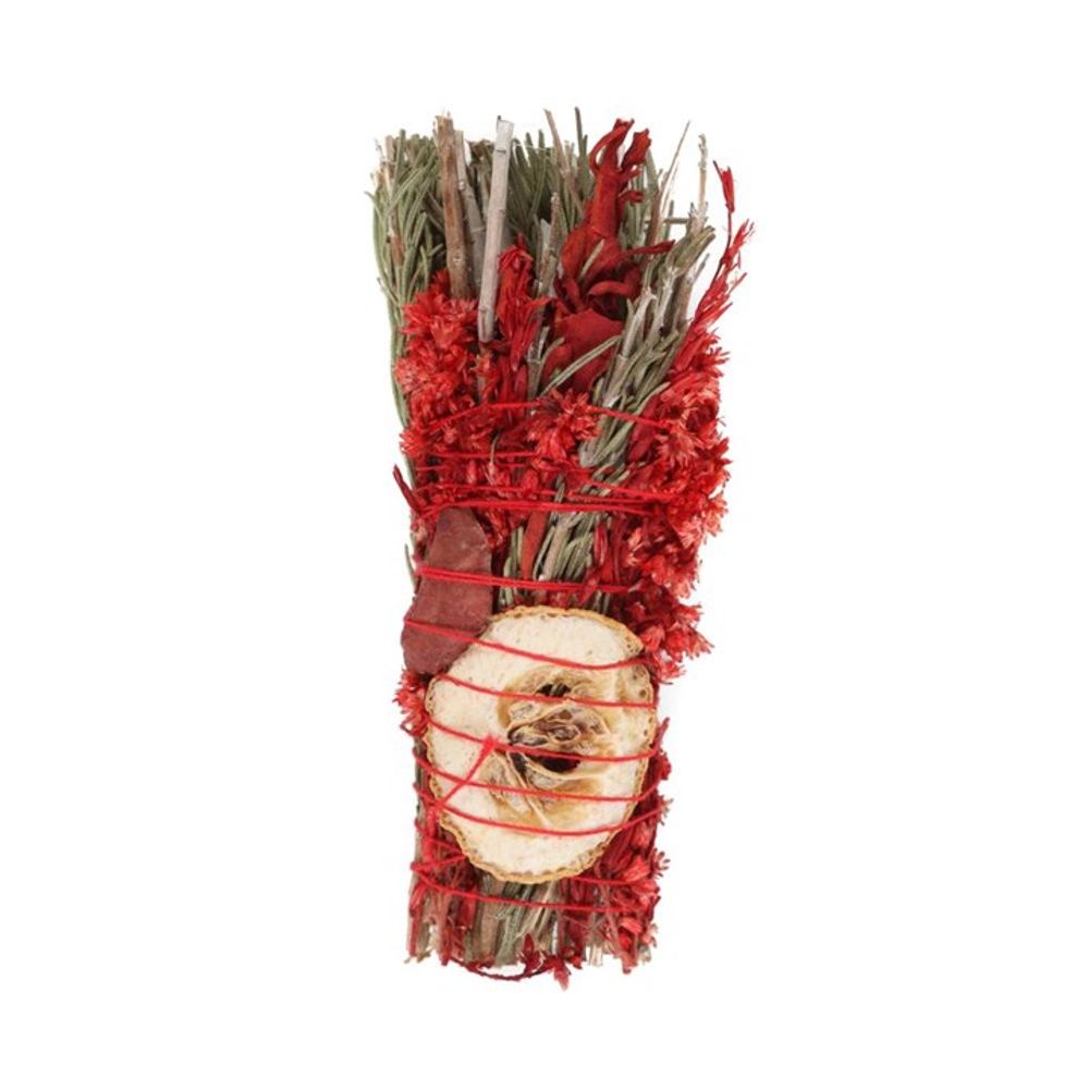 Ritual Wand Smudge Stick with Rosemary, Sage and Red Jasper - 6inch