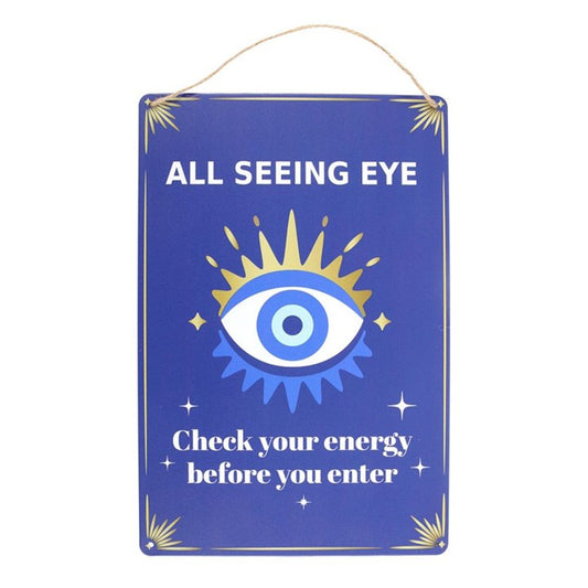 All Seeing Eye Metal Hanging Sign - 30cm