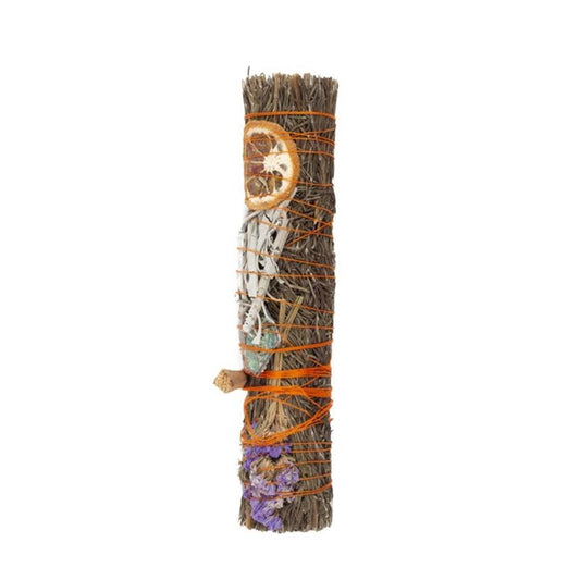 Ritual Wand Smudge Stick with Rosemary, Palo Santo and Aventurine - 9inch