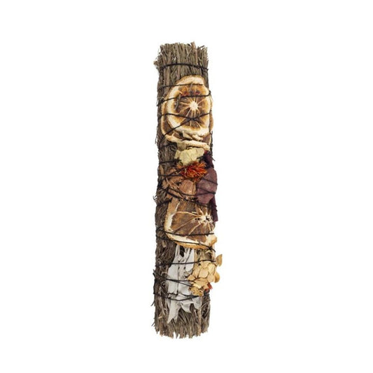 Ritual Wand Smudge Stick with Rosemary, Palo Santo and Red Jasper - 9inch